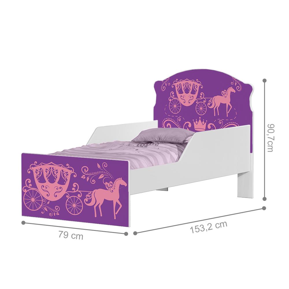 Mini Cama Carruagem de Princesa Com Colchão