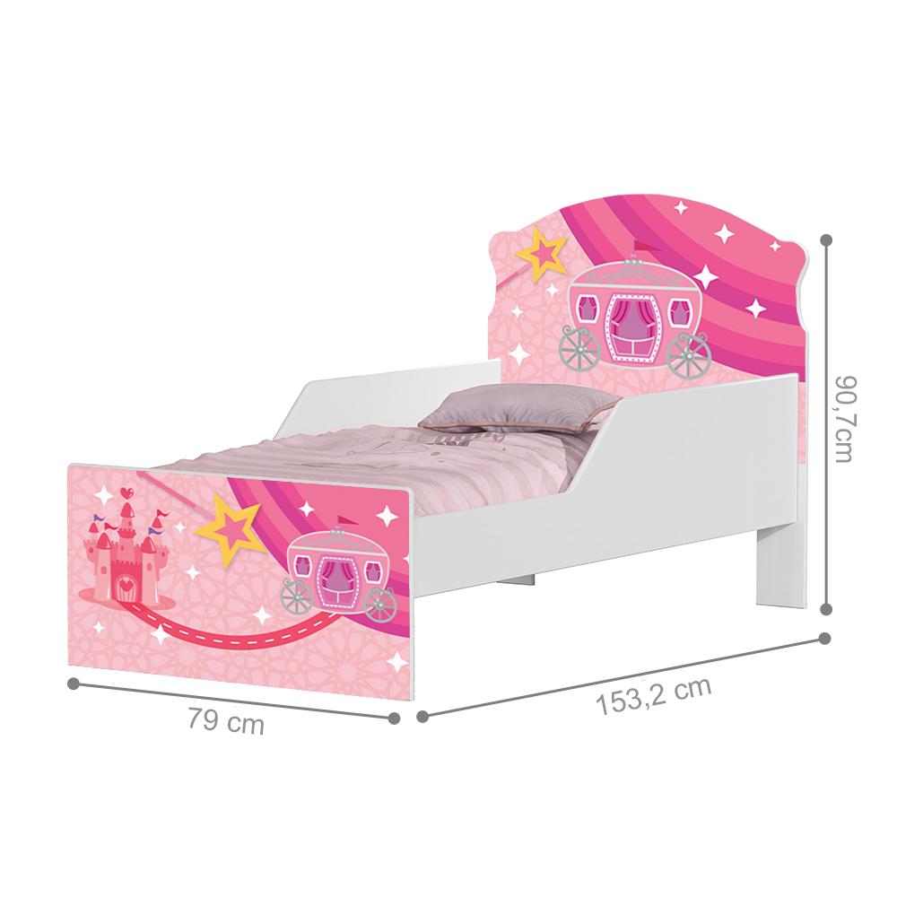 Mini Cama Carruagem e Castelo Com Colchão
