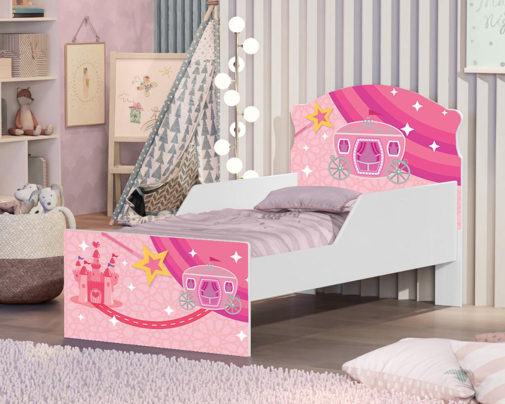 Mini Cama Carruagem e Castelo Com Colchão