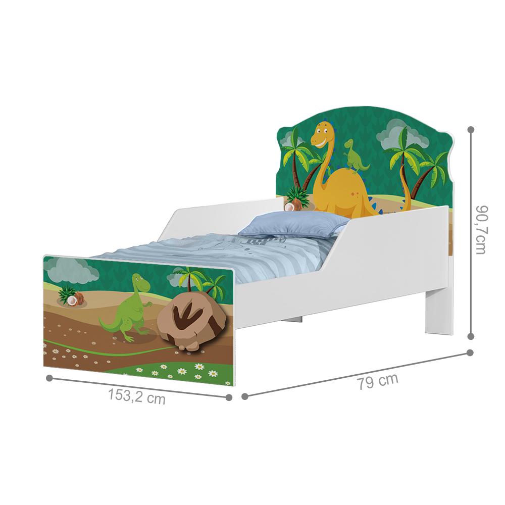 Mini Cama Dinossauros Com Colchão