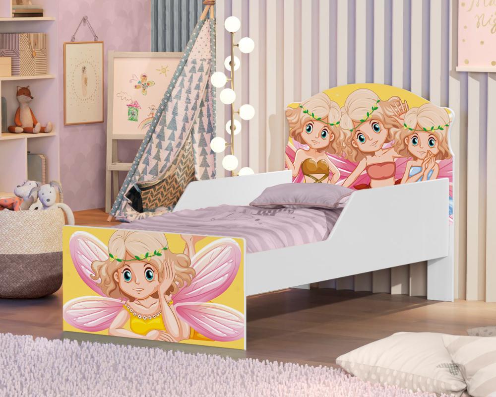 Mini Cama Fadinhas Coloridas Com Colchão