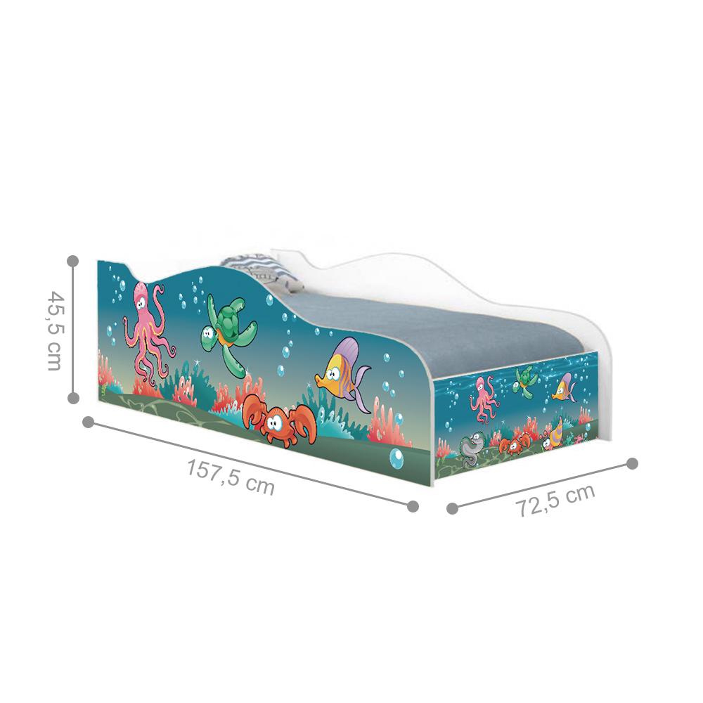 Mini Cama Fun Aquário Infantil Com Colchão