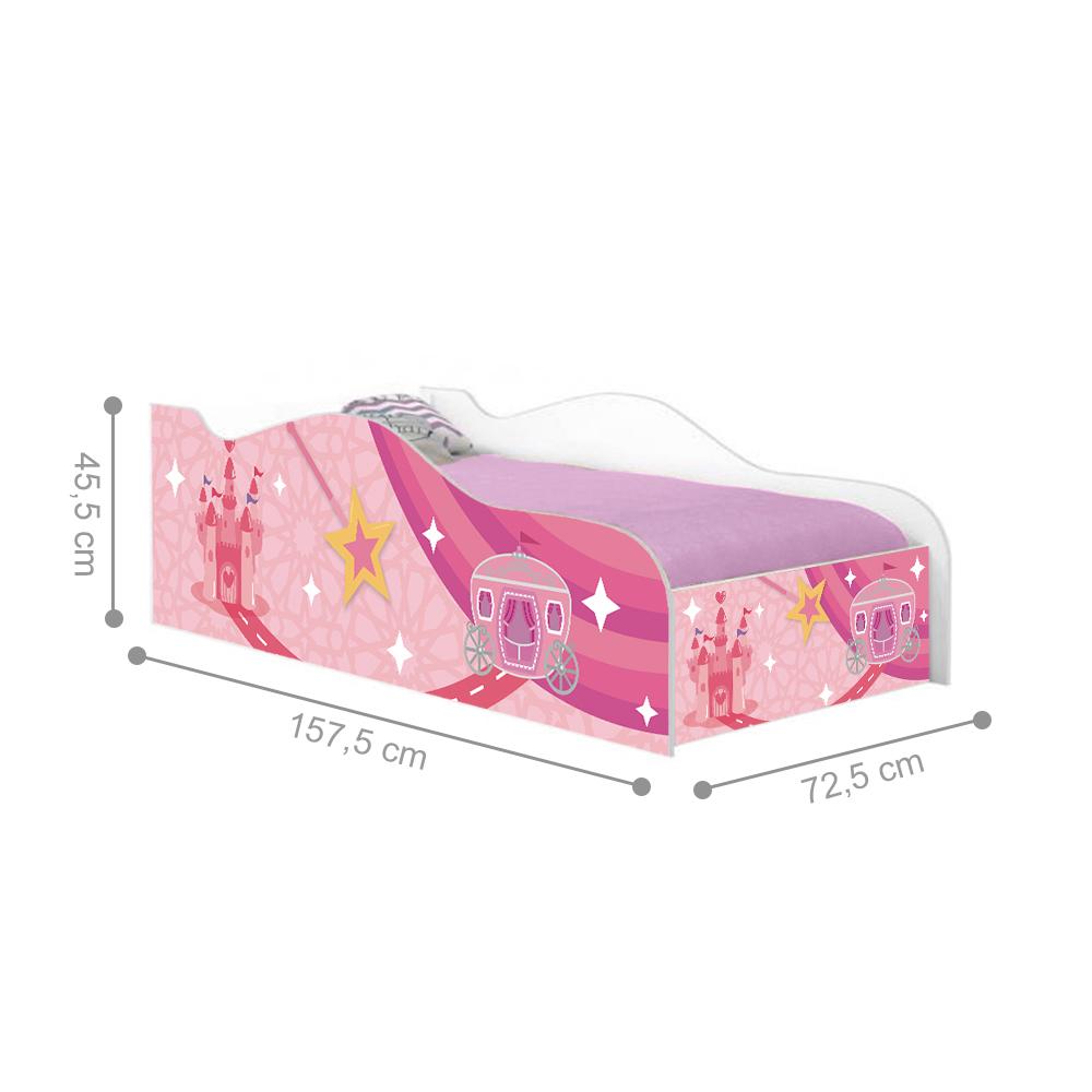 Mini Cama Fun Carruagem e Castelo Infantil Com Colchão