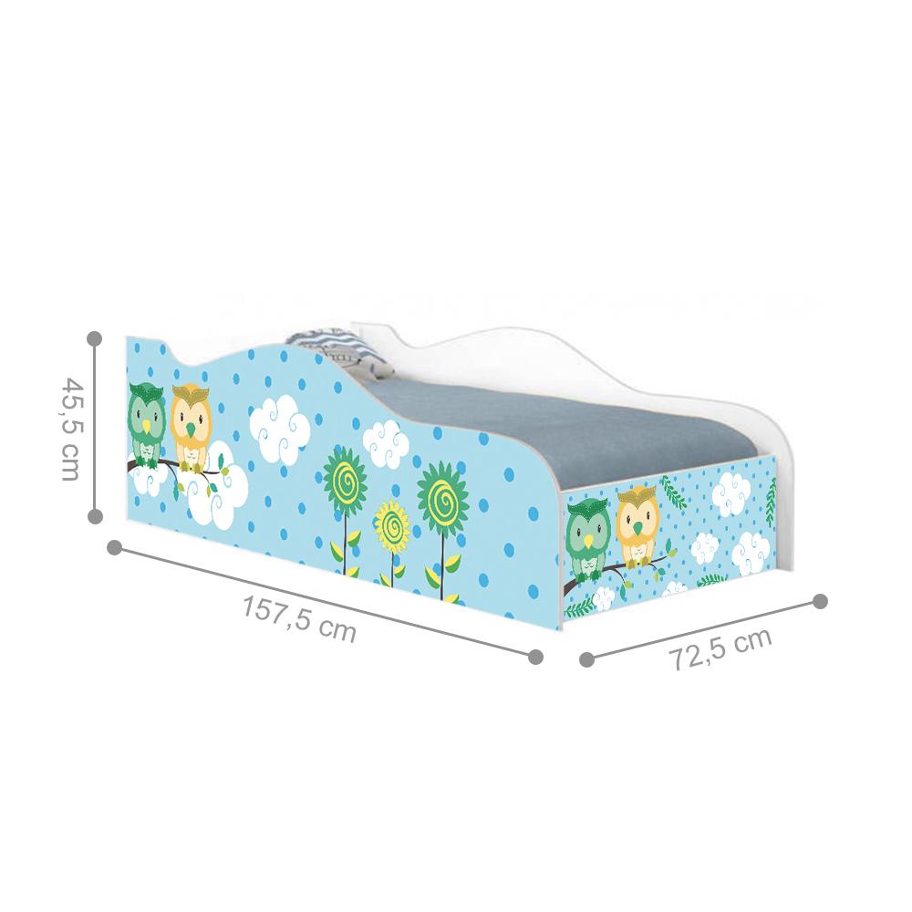 Mini Cama Fun Corujinhas Infantil Com Colchão