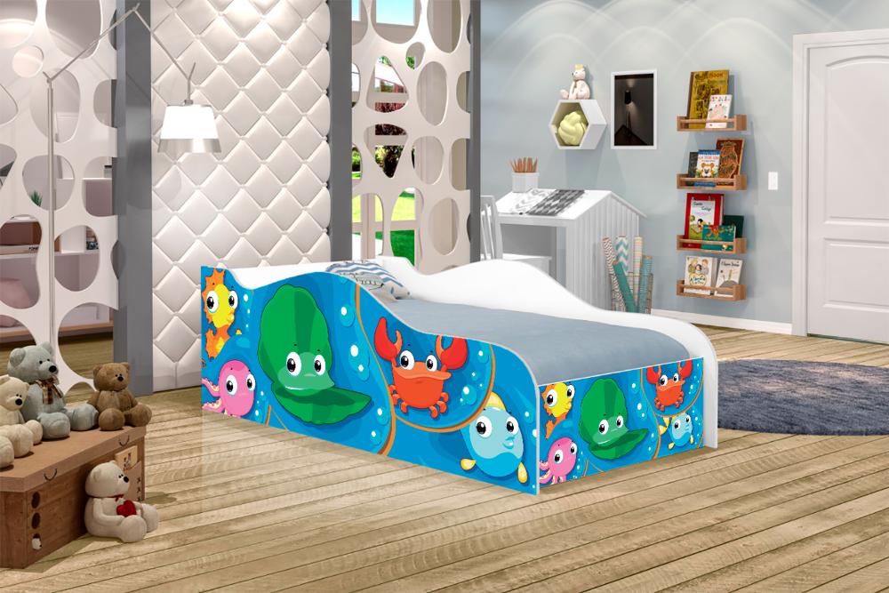 Mini Cama Fun Fundo do Mar Peixes