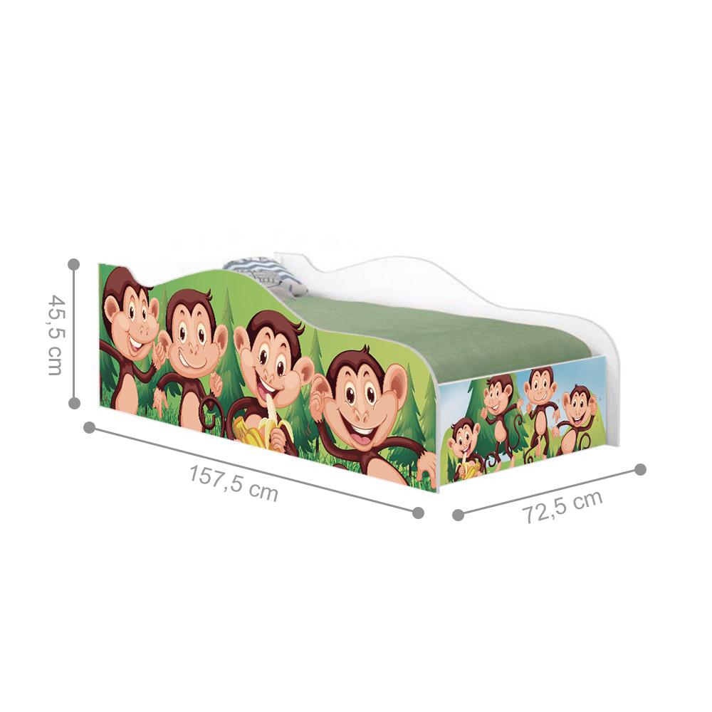 Mini Cama Fun Macacos Infantil Com Colchão