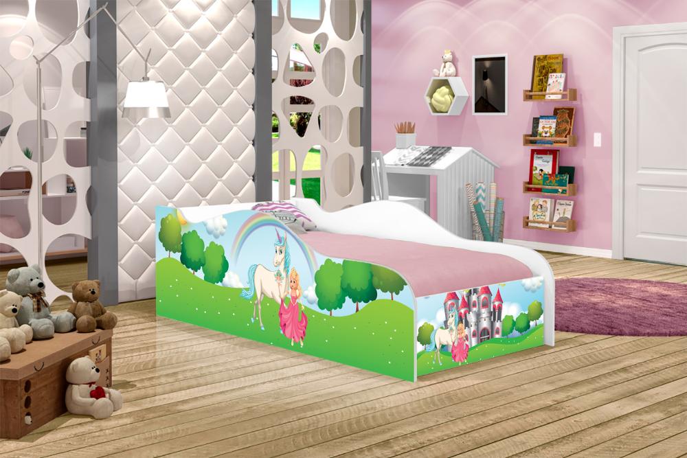 Mini Cama Fun Princesa Encantada Infantil Com Colchão
