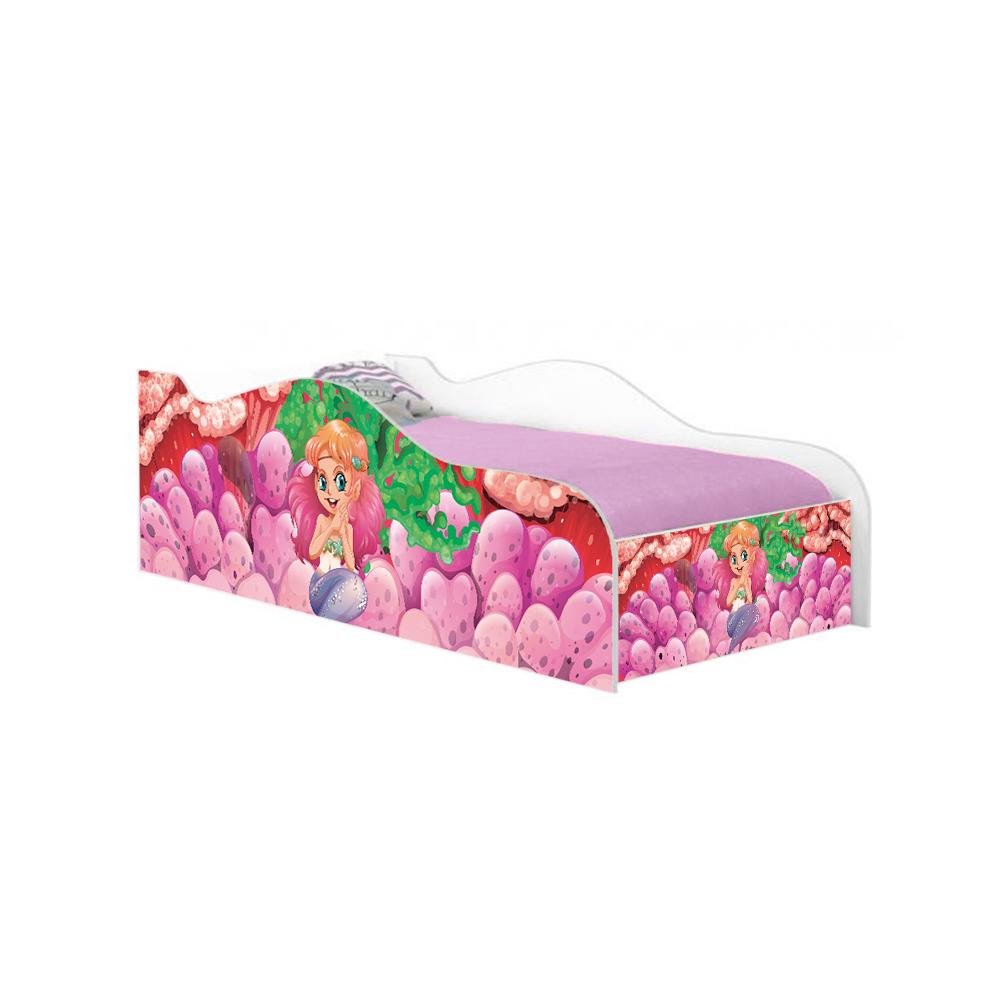 Mini Cama Fun Sereia e Corais Infantil Com Colchão