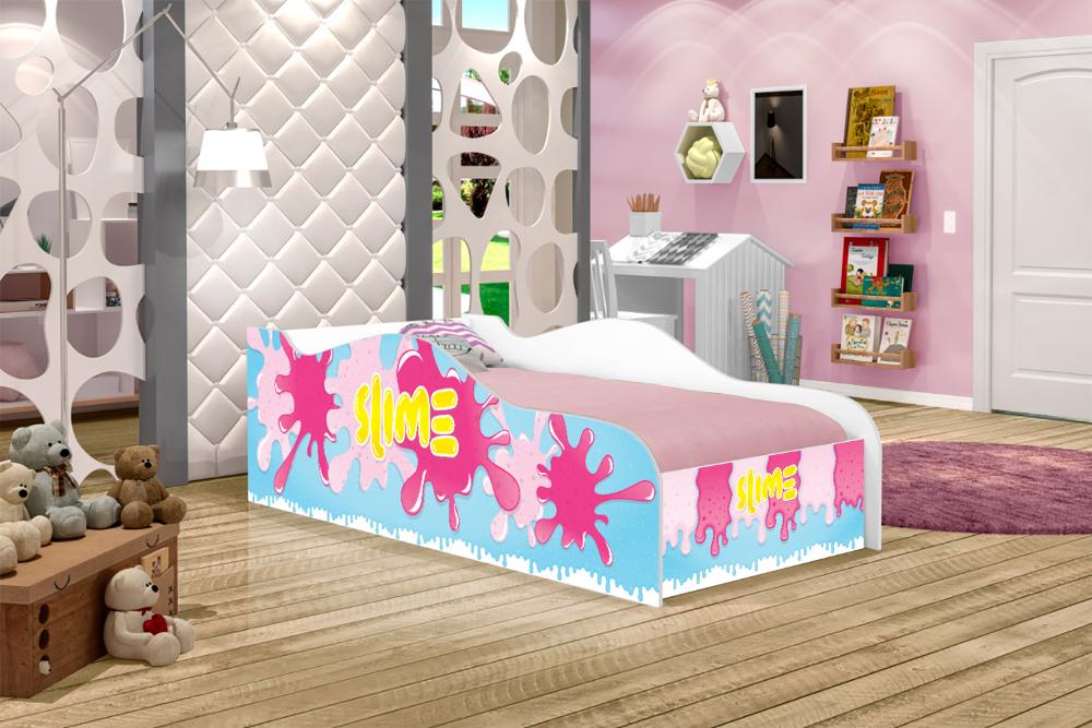 Mini Cama Fun Slime Menina Infantil Com Colchão