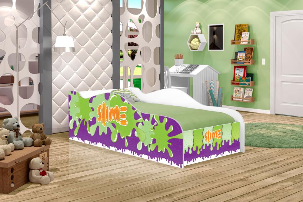 Mini Cama Fun Slime Menino Infantil Com Colchão