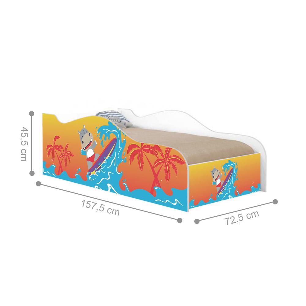 Mini Cama Fun Surfista Infantil Com Colchão