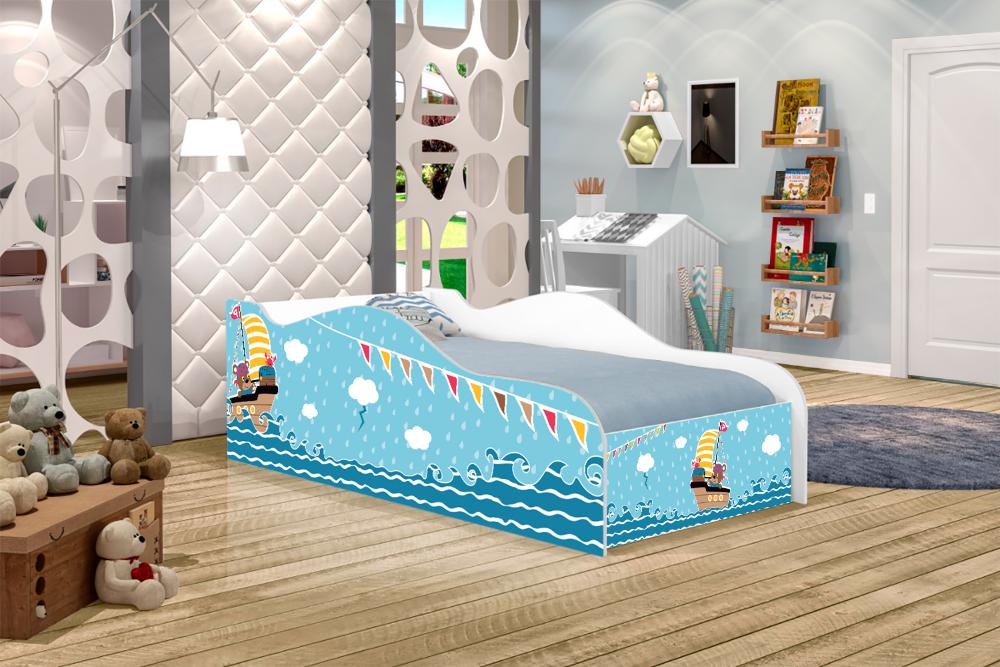 Mini Cama Fun Ursinhos Pirata Infantil Com Colchão