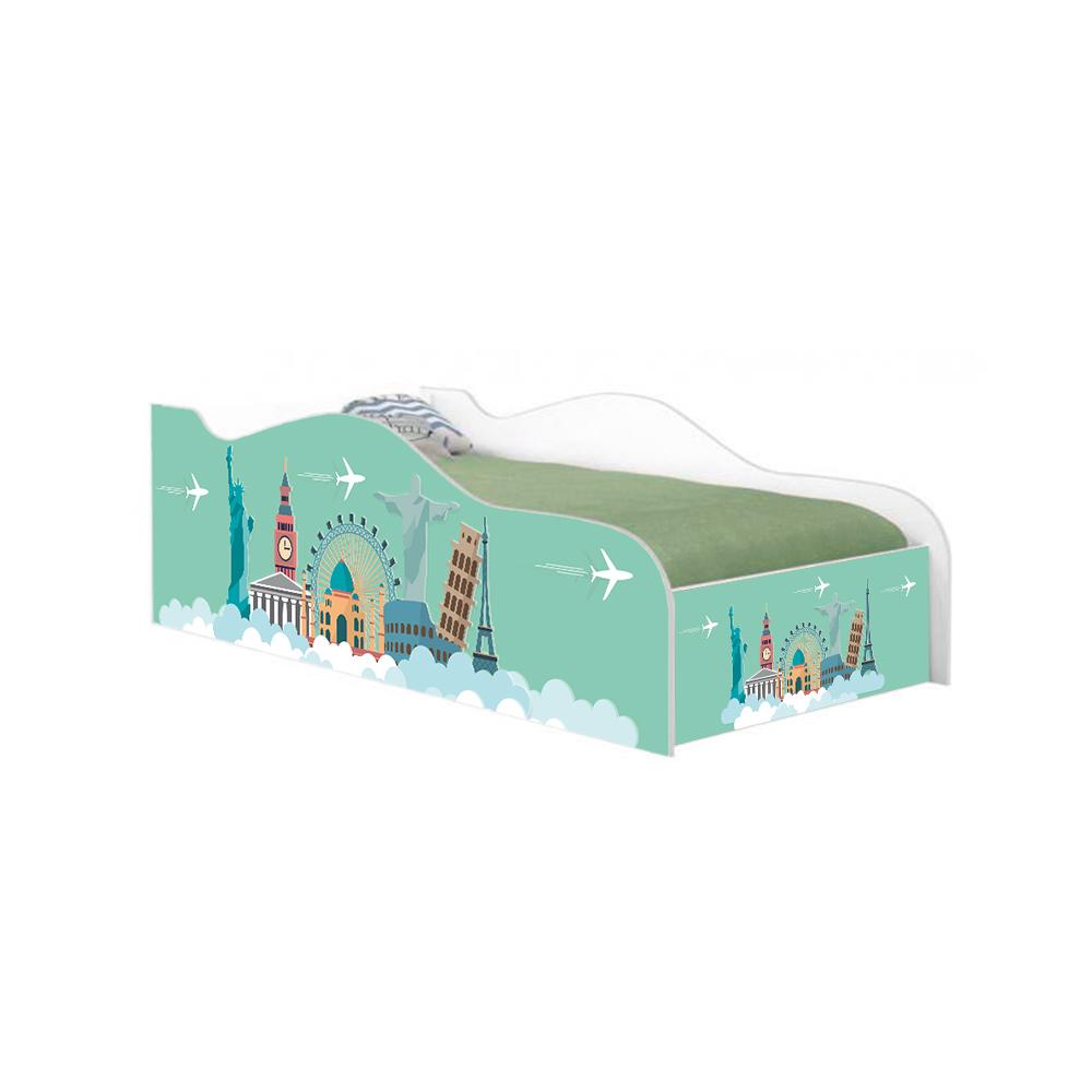 Mini Cama Fun Viagem Pelo Mundo Infantil Com Colchão