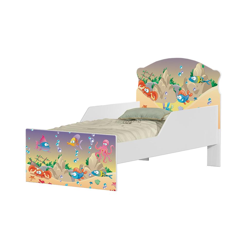 Mini Cama Fundo do Mar Feliz Com Colchão