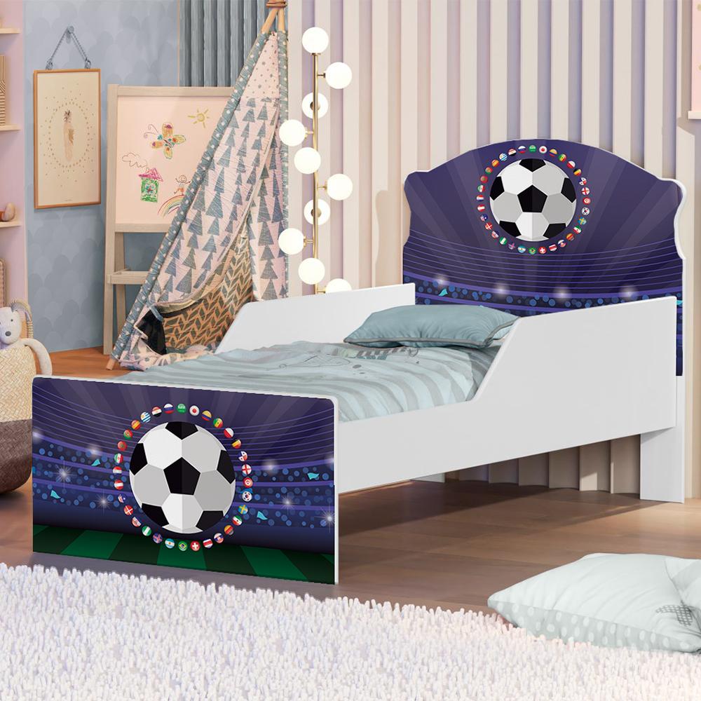 Mini Cama Futebol Bandeiras Com Colchão