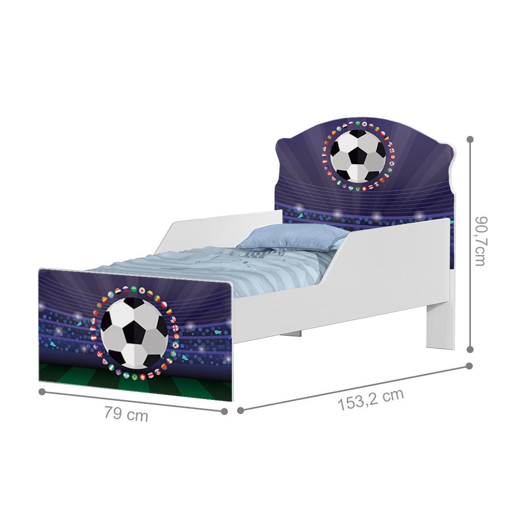 Mini Cama Futebol Bandeiras Com Colchão