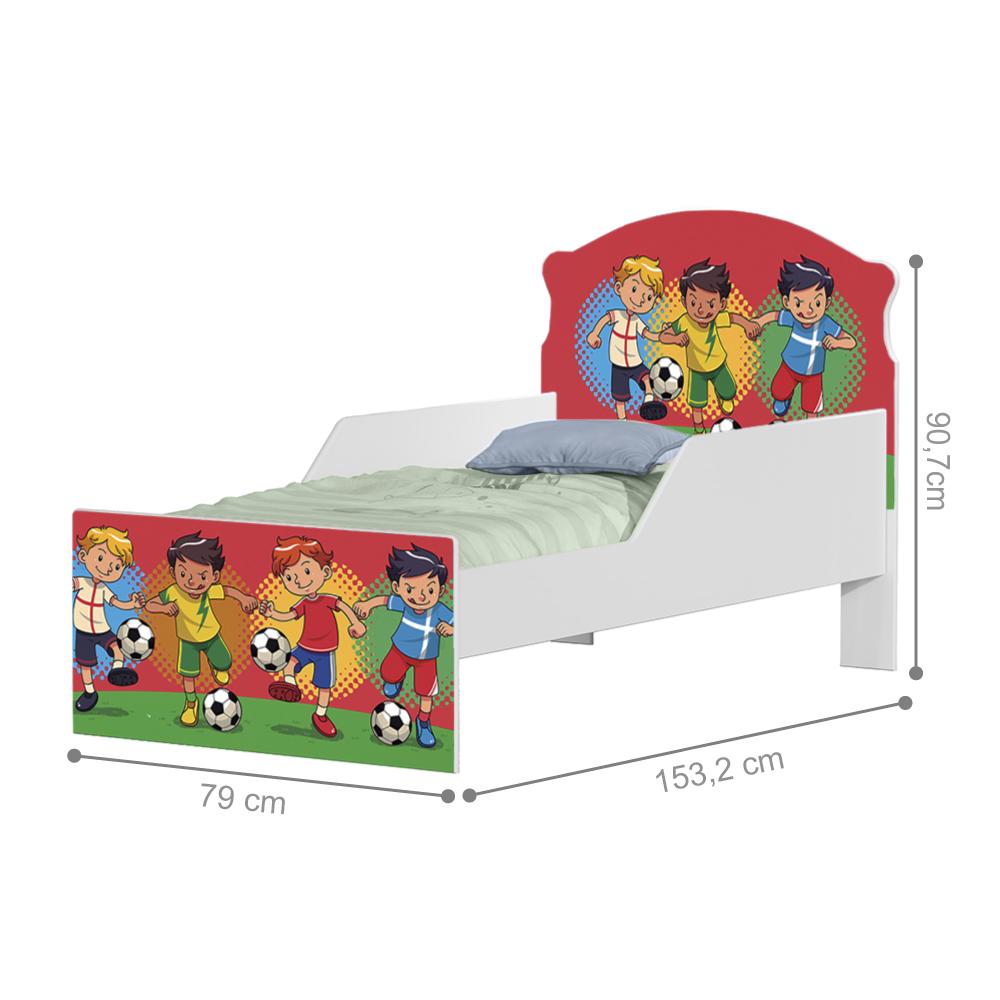 Mini Cama Futebol Meninos Com Colchão