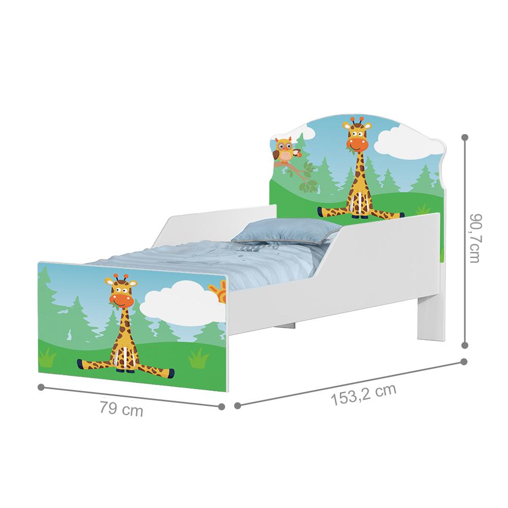 Mini Cama Girafa e Coruja Com Colchão