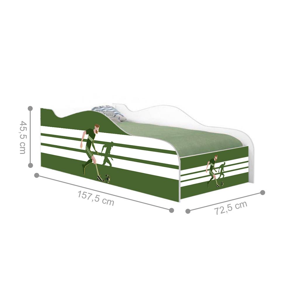 Mini Cama Like Atacante Futebol Infantil Com Colchão