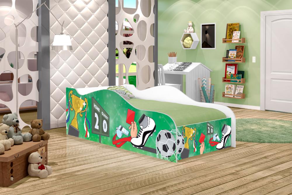 Mini Cama Like Campeonato da Bola Infantil Com Colchão