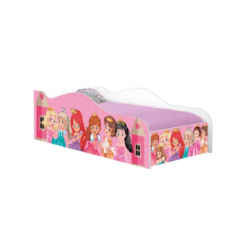 Mini Cama Like Turma das Princesas Infantil Com Colchão
