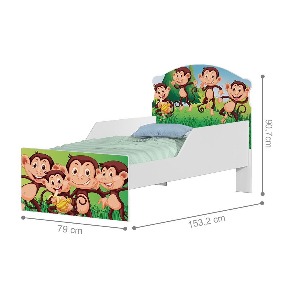 Mini Cama Macacos Com Colchão
