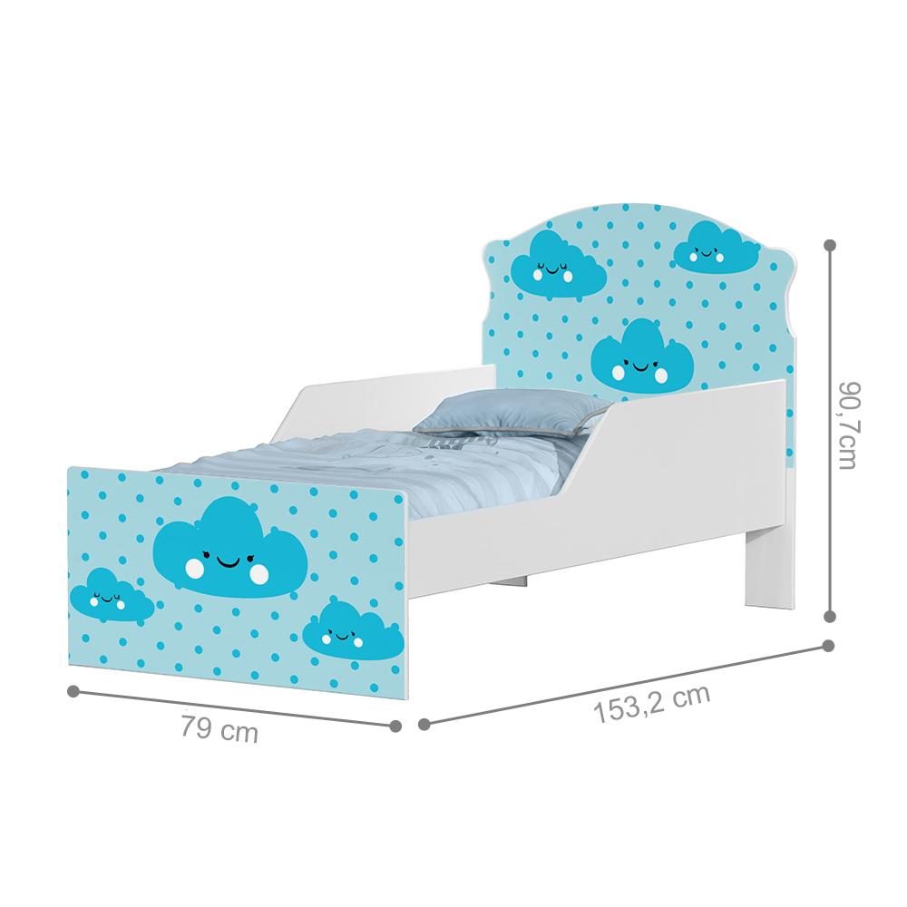 Mini Cama Nuvem Azul