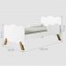 Mini Cama Nuvem Neve com Proteção Lateral e Colchão