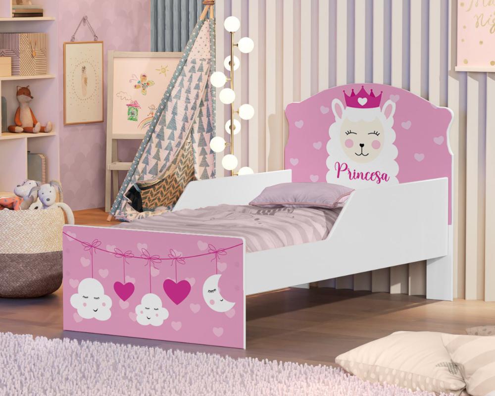 Mini Cama Princesa Lhama Com Colchão
