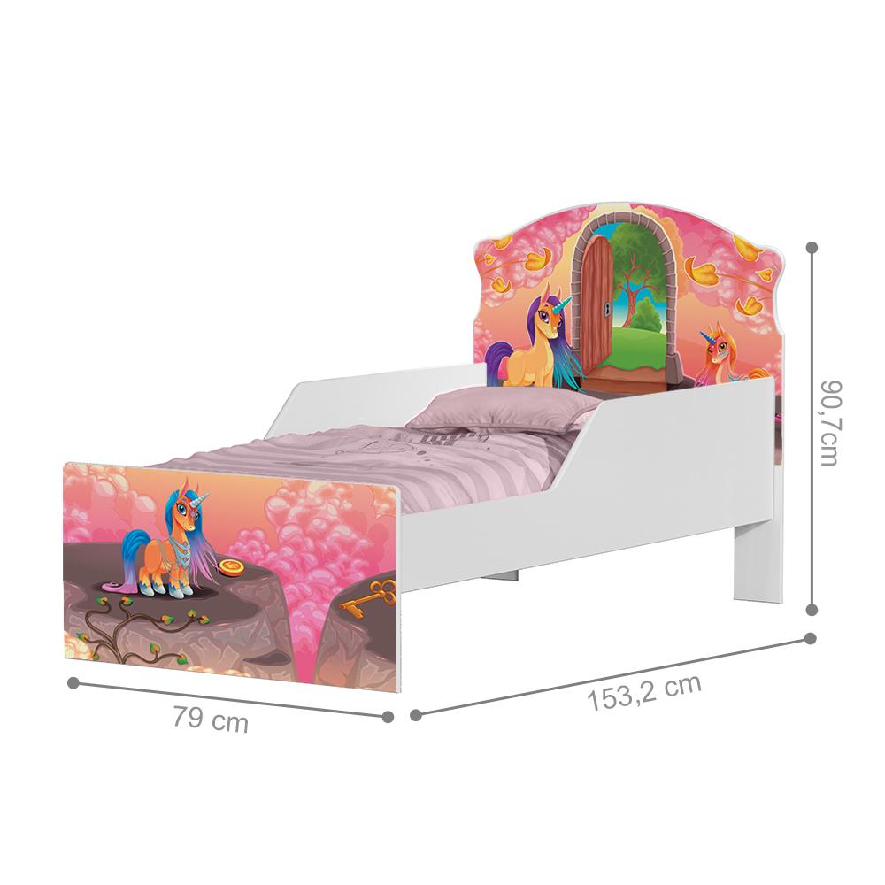 Mini Cama Unicórnio Mágico Com Colchão
