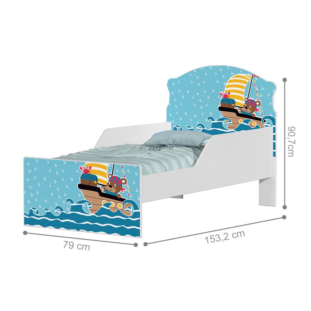 Mini Cama Ursinhos Pirata Com Colchão