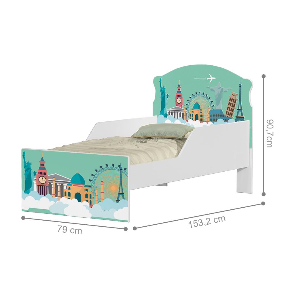Mini Cama Viagem Pelo Mundo Com Colchão