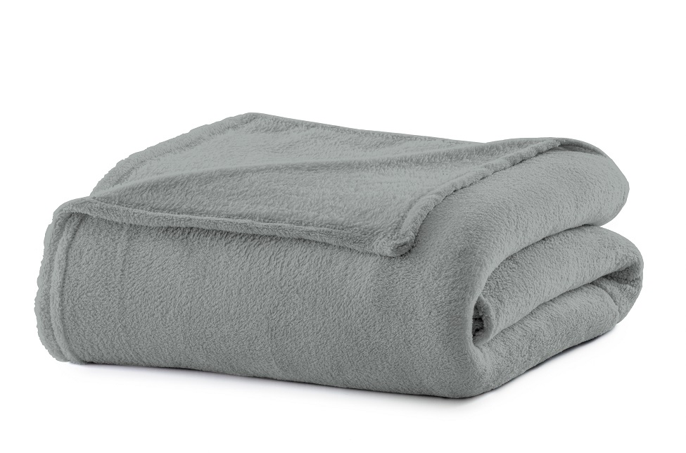 Cobertor Queen Velour (220x240) Cinza