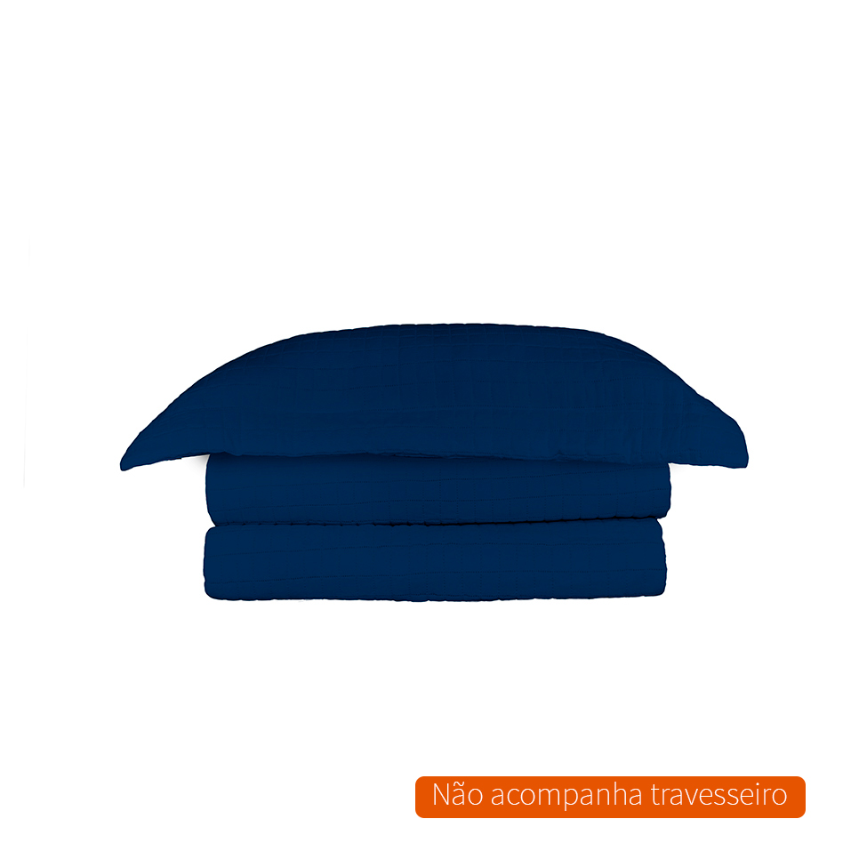 Colcha Casal Loft Azul Marinho 220x240 cm