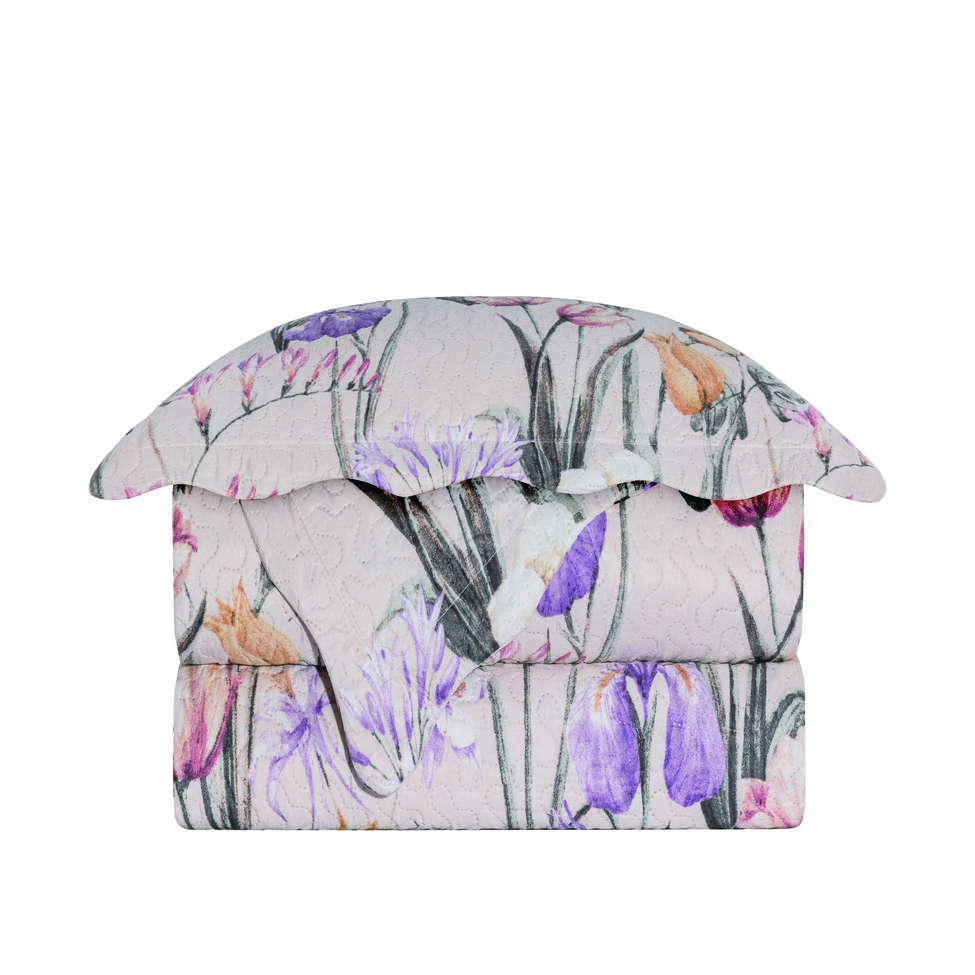 Colcha Casal com 2 Porta-travesseiros Evolution Patchwork Mandi
