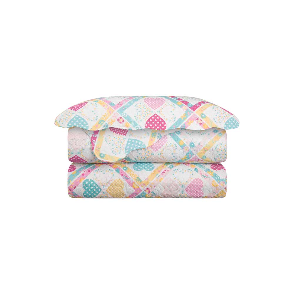 Colcha Evoluition Patchwork Infantil Solteiro King 240x180 Loving Camesa