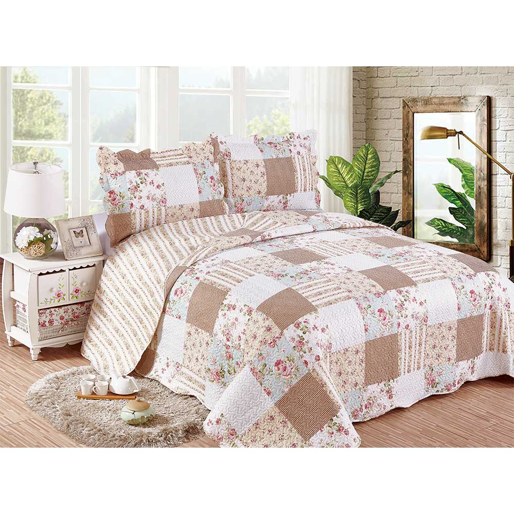 Colcha Evoluition Patchwork Solteiro King 240x180 Fresia Camesa