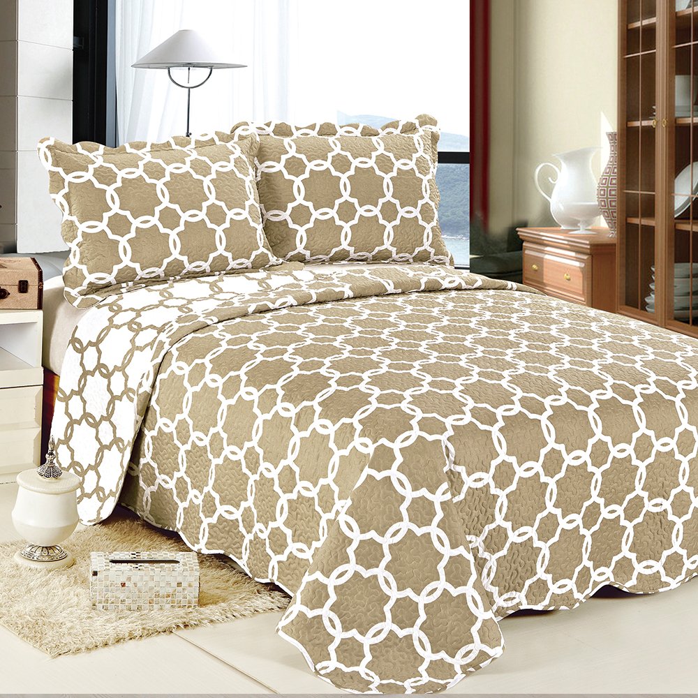 Colcha Patchwork De Microfibra Casal Gig.220x240 Correntes Camesa