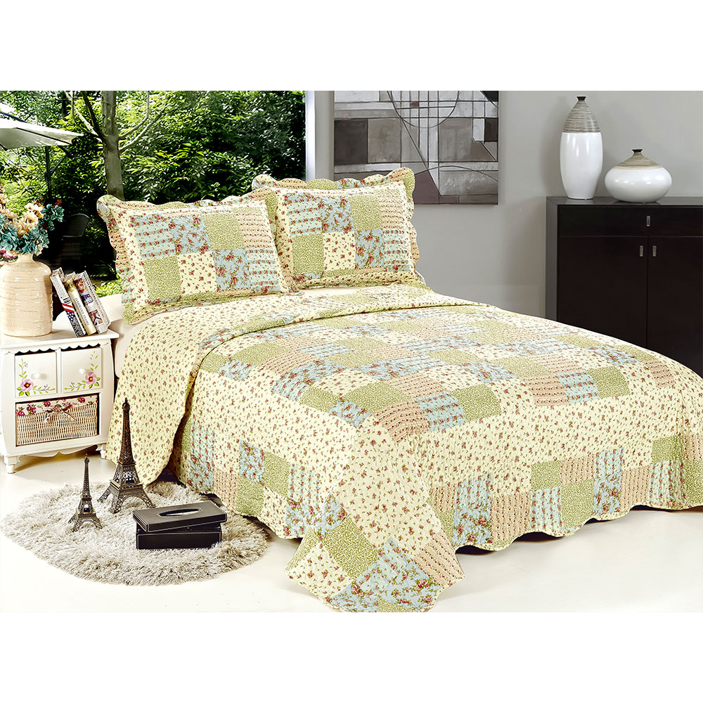 Colcha Patchwork De Microfibra Solteiro 1,60x2,30 Faiance Camesa