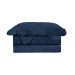 Colcha Queen Velvet Neo com 2 Fronhas Azul Marinho
