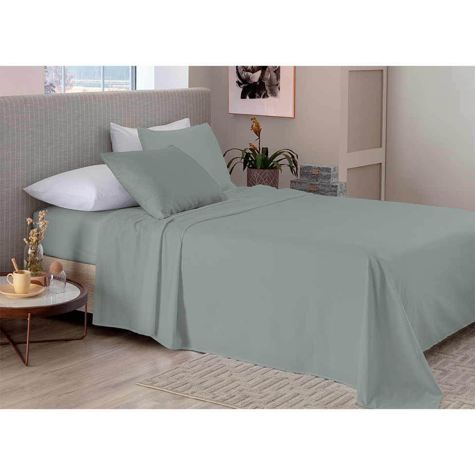 Jogo de Cama Queen Loft com 4 Peças Cinza Limestone