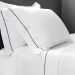 Jogo de Cama Queen com 4 Peças Elements Branco e Azul Marinho