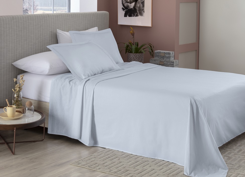 Jogo de Cama Solteiro com 3 Peças Essencial Neo Azul