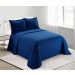 Kit Colcha Queen com 2 Porta Travesseiros Loft Marinho