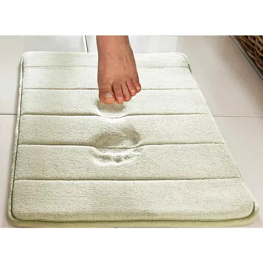 Kit Tapete De Banheiro Super Soft 60 x 40 Verde Camesa 3 peças