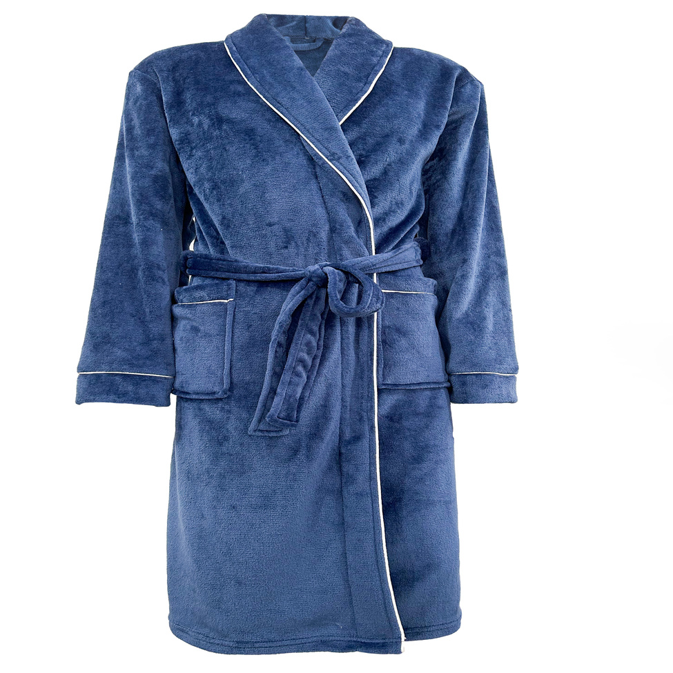 Roupão Neo Velour M Azul Marinho