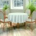 Toalha De Mesa Jacquard Neo Classico Arabesco 160 Redonda Branco Camesa