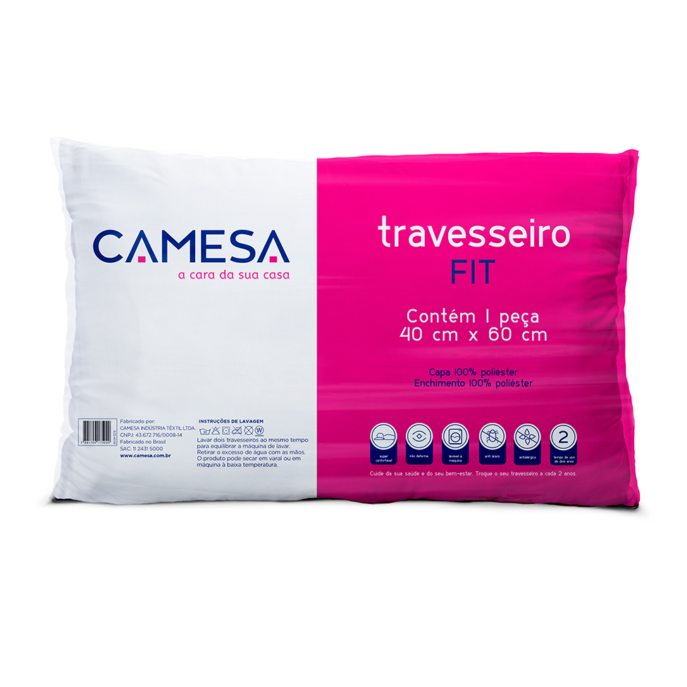 Travesseiro Fit 40x60 Branco