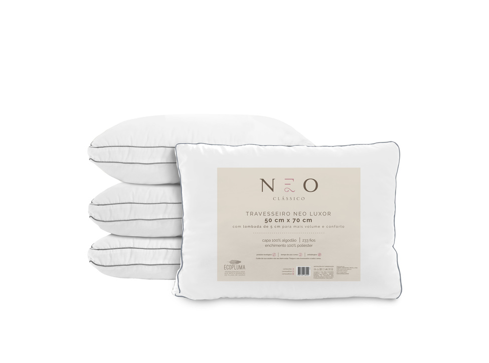 Travesseiro Neo Luxor 50x70 cm Branco
