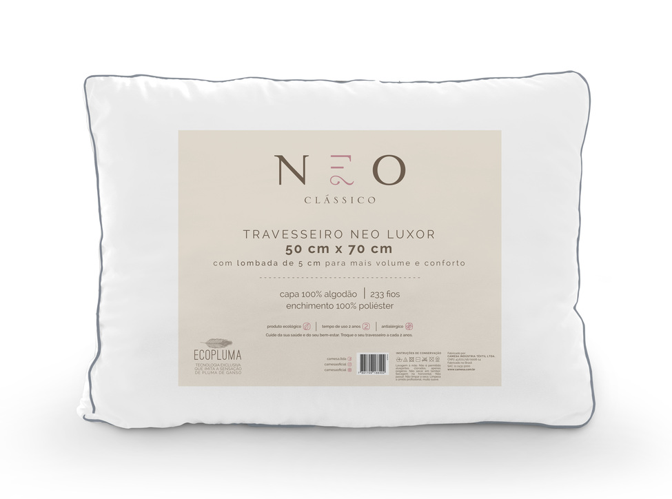 Travesseiro Neo Luxor 50x70 cm Branco